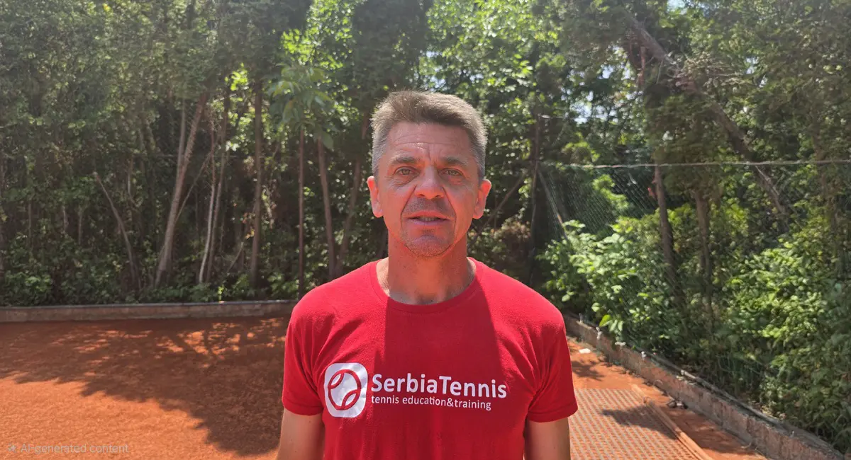 Junior tennis players Serbia technical session