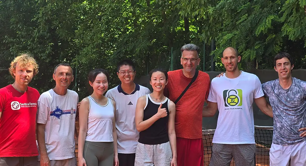 Adult tennis lessons in Serbia – small group coaching program