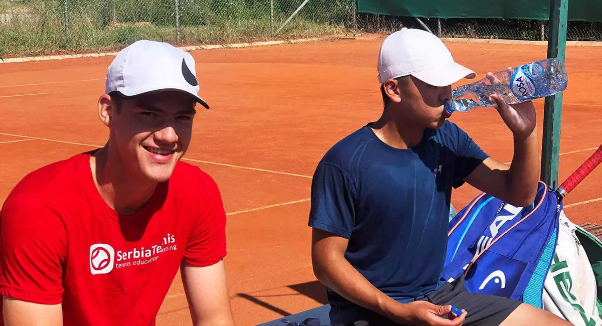 Junior tennis academy Belgrade training session